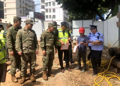 梅州市“三电办”组织开展军警民联合护线宣传活动