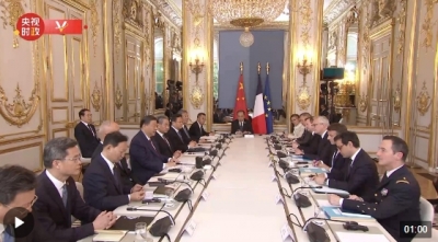 习近平同法国总统马克龙举行会谈
