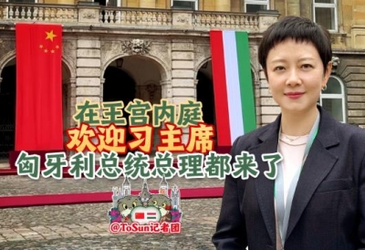 时政Vlog丨在王宫内庭欢迎习主席 匈牙利总统总理都来了