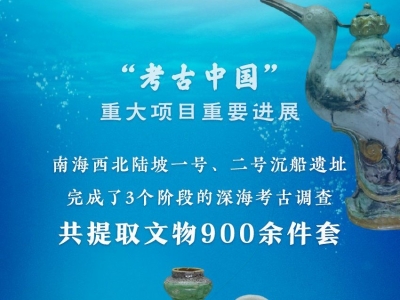 世界级重大考古发现新进展！南海西北陆坡沉船遗址提取文物928件套