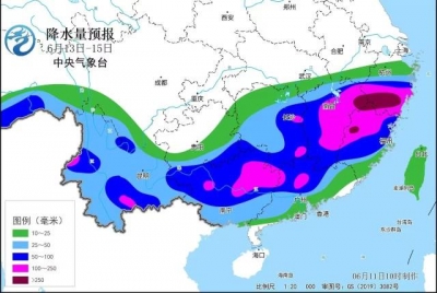 13日至15日华南等地将有暴雨或大暴雨，地质灾害气象风险高