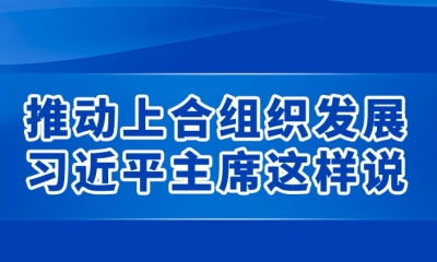 推动上合组织发展，习近平主席这样说