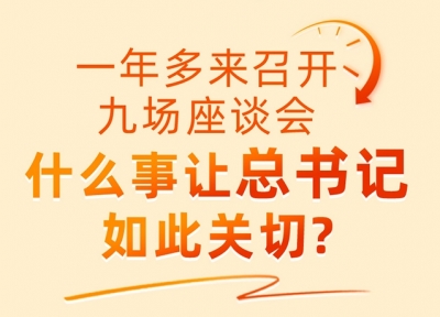 一年多来召开九场座谈会 什么事让总书记如此关切？