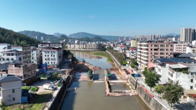 平远县城防洪桥闸除险加固工程约完成项目总进度85%