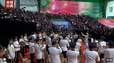 独家视频丨庆祝澳门回归祖国25周年大会举行 现场奏唱国歌