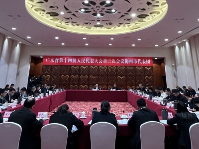 省十四届人大三次会议梅州代表团召开代表团会议