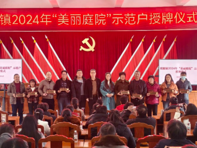 兴宁市坭陂镇举行“美丽庭院”示范户授牌仪式