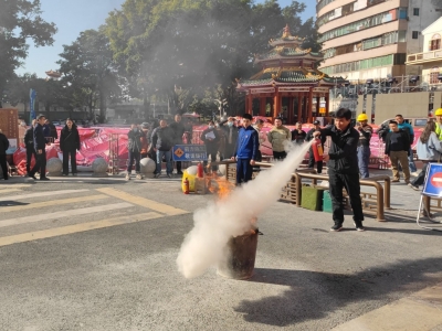 梅江区金山街道开展消防应急演练及安全生产大排查