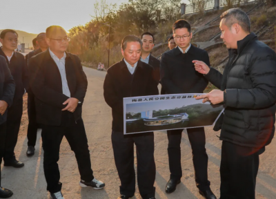 温助民、王锋率队调研梅县人民公园项目规划建设情况