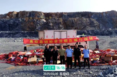 依法收缴的545件非法烟花爆竹，集中销毁！