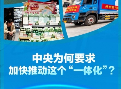 联播+｜中央为何要求加快推动这个“一体化”？