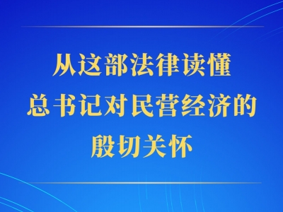 第一观察｜从这部法律读懂总书记对民营经济的殷切关怀