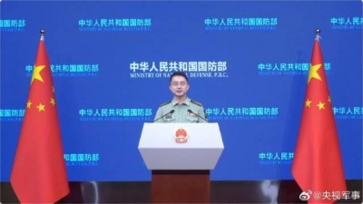 新任国防部新闻发言人蒋斌正式亮相