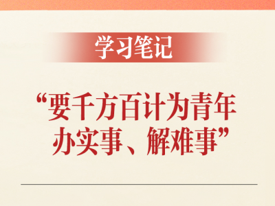 学习笔记丨“要千方百计为青年办实事、解难事”