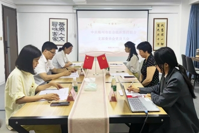 中共梅州市社会组织第四联合支部成立
