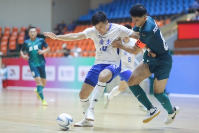 5:6！十五运会群众比赛足球项目五人制男子乙组第二轮小组赛，广东队惜败新疆队