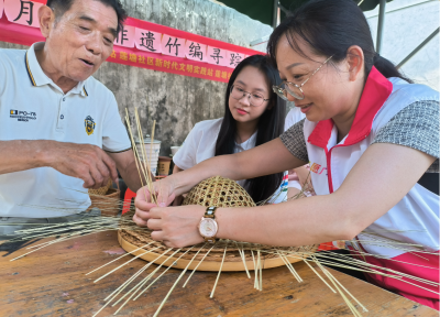 感受传统技艺魅力！蕉岭县三圳镇社工站联合开展“非遗竹编寻踪”活动