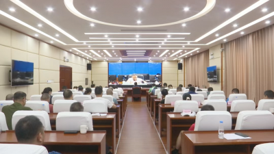 蕉岭县组织收看收听全市2025年上半年强降雨防御工作复盘电视电话会议