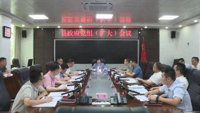 丰顺县政府党组（扩大）会议和丰顺县政府常务会议召开