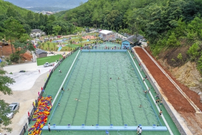 村民健身再添好去处！蕉岭新泉村这一水上健身中心正式启用