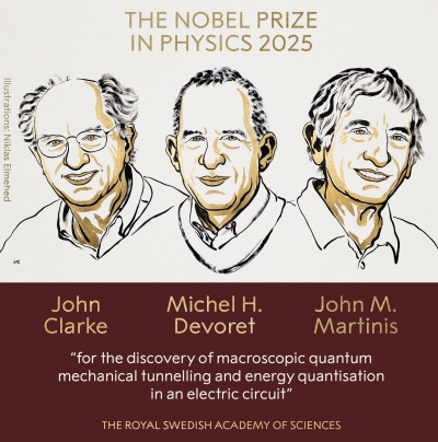 三名科学家共享2025年诺贝尔物理学奖