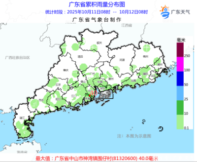 12-15日粤北和粤西有分散（雷）阵雨