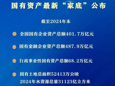 国有资产最新“家底”公布