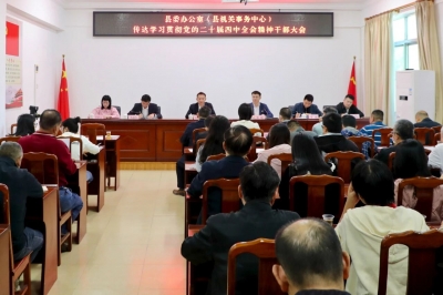 丰顺县委办公室（县机关事务中心）召开学习贯彻党的二十届四中全会精神干部大会