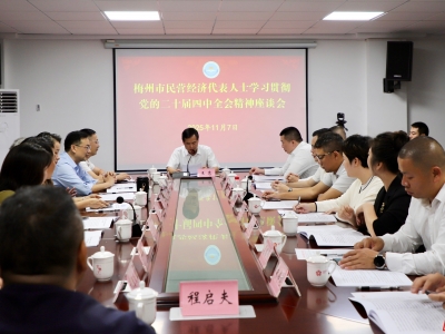 梅州市民营经济代表人士学习贯彻党的二十届四中全会精神座谈会召开