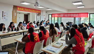 梅江区三角镇墟镇社区举办党建引领“专业社工+志愿服务”融合能力提升专题培训暨年度工作总结交流会