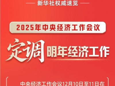 2025年中央经济工作会议，定调明年经济工作
