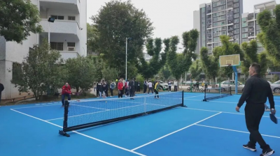 梅县区三块“一场两用”匹克球场正式启用