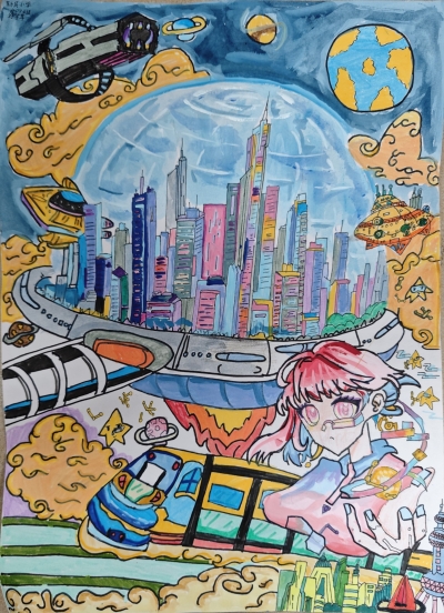 梅县区新民小学刘宇芊丨绘画　