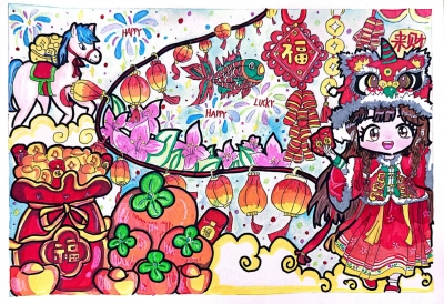 大埔县张云栽实验小学郑靖嵛丨绘画