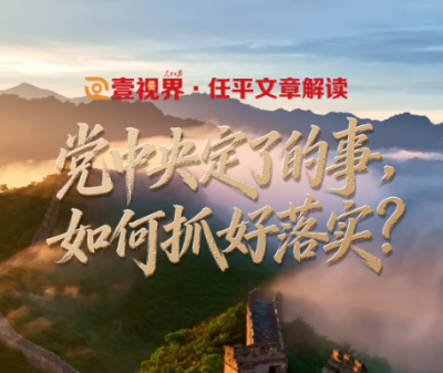 壹视界·任平文章解读｜党中央定了的事，如何抓好落实？