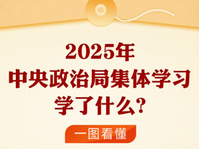 时习之丨2025年中央政治局集体学习学了什么? 一图看懂