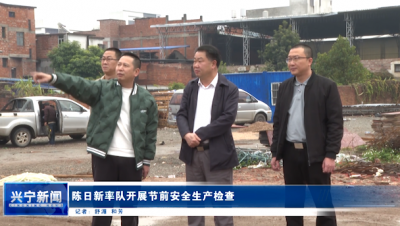 陈日新率队到兴宁市宁中镇开展节前安全生产检查和新春慰问活动