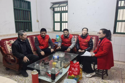 中国联通梅江区分公司联合梅江区三角镇退役军人服务站开展春节走访慰问