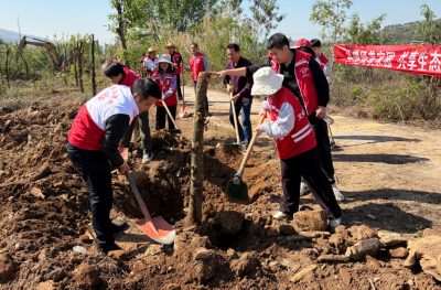 蕉岭县文福镇开展乡村绿化义务植树活动