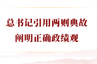 学习手记 | 总书记引用两则典故阐明正确政绩观