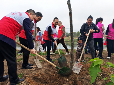 兴宁市坭陂镇：上灯添绿寄深情，植树护绿美家园