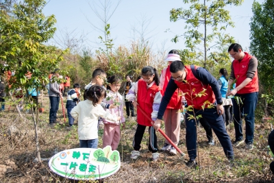 绿美+公益！他们为“星星的孩子”种下第四片“元气林”
