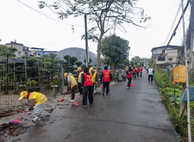 乡村“颜值”up！梅江区西郊街道寨中村联合梅江区特殊教育学校开展学雷锋志愿服务活动