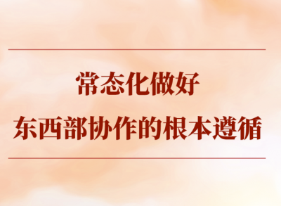 第一观察｜常态化做好东西部协作的根本遵循
