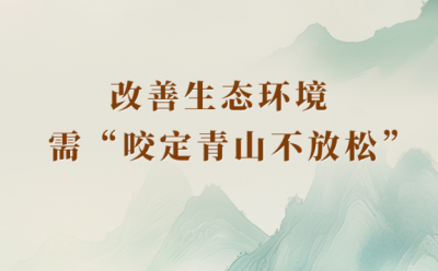 学习手记 | 改善生态环境需“咬定青山不放松”