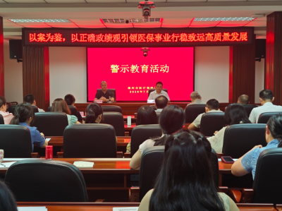 市医保局开展警示教育活动 ：以案为鉴，以正确政绩观引领医保事业行稳致远高质量发展