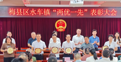 梅县区水车镇举行“两优一先”表彰大会