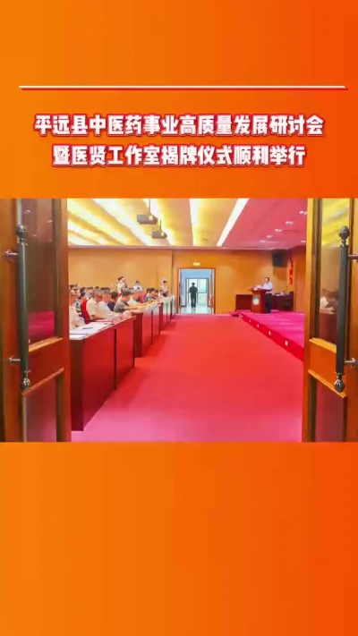 梅州V视丨平远县中医药事业高质量发展研讨会暨医贤工作室揭牌仪式顺利举行