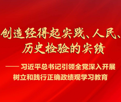 创造经得起实践、人民、历史检验的实绩——习近平总书记引领全党深入开展树立和践行正确政绩观学习教育