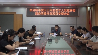 丰顺县丰良镇召开中度以上失能老年人发放养老服务消费补贴工作暨业务培训会议